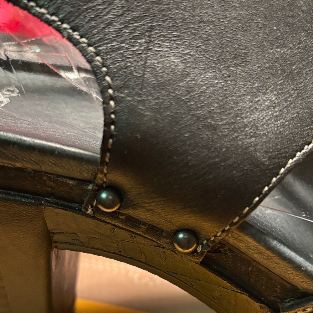 Women’s Black Slingback Leather Heeled Clog - Picture 7 of 7